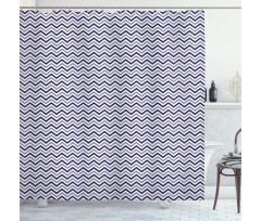 Chevron Dashed Lines Shower Curtain