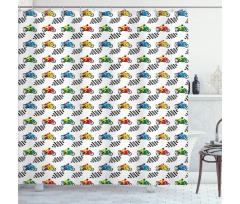 Riders and Flags Shower Curtain