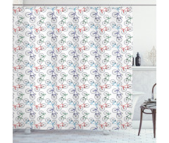 Abstract Plain Design Shower Curtain