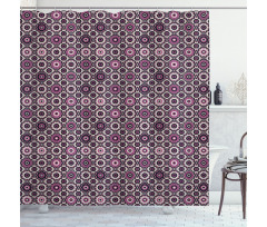 Flowering Nature Motifs Shower Curtain