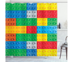 Colorful Building Blocks Shower Curtain