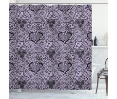 Feminine Victorian Motif Shower Curtain