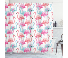 Hawaii Flamingos Shower Curtain