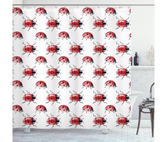 Lady Bug Insect Shower Curtain