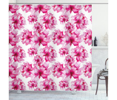 Abstract Peonies Shower Curtain