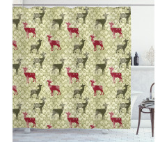 Damask Pattern Shower Curtain