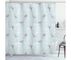 Forest in the Winter Trees Shower Curtain