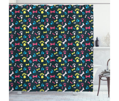 Cool Canine Bones Shower Curtain