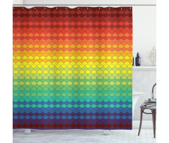Colorful Rainbow Scale Shower Curtain