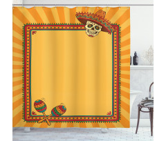 Frame Desgin with Skull Shower Curtain