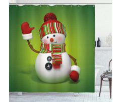 3D Traditional Mascot Shower Curtain