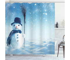 Wintry Land Snowy Cold Shower Curtain