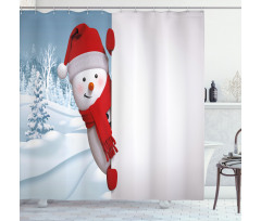 Funny Peaceful Woods Shower Curtain