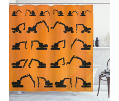 Excavator Track Shower Curtain