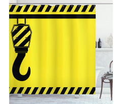 Hook Striped Frame Shower Curtain