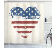 Patriotic Flag USA Shower Curtain