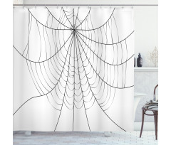 Monochrome Cobweb Shower Curtain