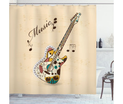 Abstract Funk Instrument Shower Curtain