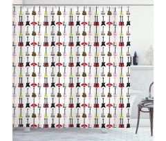 Colorful Music Graphic Shower Curtain