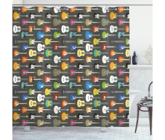 Music Themed Strings Shower Curtain