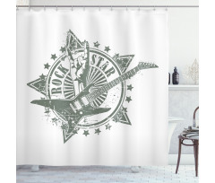 Rock Star Lifestyle Shower Curtain