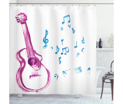 Watercolor Music Making Shower Curtain