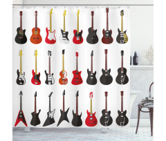 Instruments Acoustic Shower Curtain