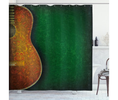 Floral Acoustic Pattern Shower Curtain