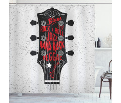 Blues Pop Hard Rock Shower Curtain