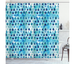Waterdrops Quirky Shower Curtain