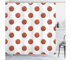 Cartoon Balls Score Shower Curtain