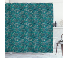 Ocean Line Design Shower Curtain