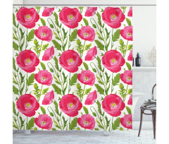 Leaves and Petals Romance Shower Curtain