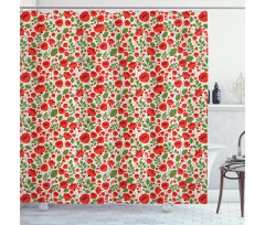 Nature Retro Arrangement Shower Curtain