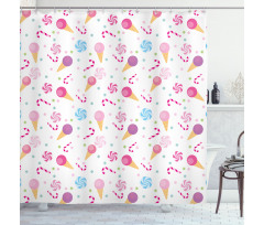 Sweets Ice Cream Candy Shower Curtain