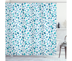 Abstract Mosaic Blue Tones Shower Curtain