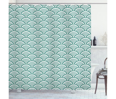 Seigaiha Scales Shower Curtain