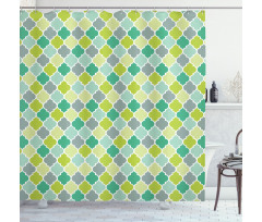 Vibrant Trellis Quatrefoil Shower Curtain