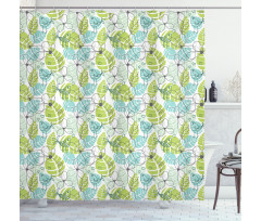 Ornate Doodle Birds Shower Curtain