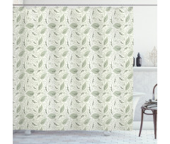 Floral Motifs Ornate Shower Curtain