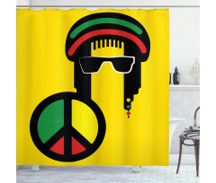 Conceptual Reggae Man Shower Curtain