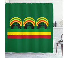 Reggae Themed Hat Shower Curtain