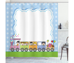 Train Children Shower Curtain