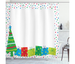 Christmas New Year Shower Curtain