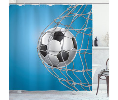 Goal Ball in the Net Shower Curtain