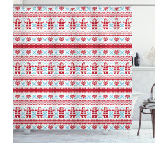 Xmas Inspired Ornament Shower Curtain