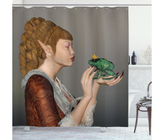 Princess Kissing Frog Shower Curtain