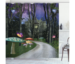 Enchanted Forest Castle Shower Curtain