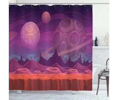 Alien Dreamy Landscape Shower Curtain