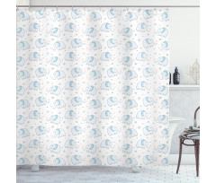 Animals Hearts Stars Shower Curtain